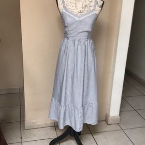 OLD NAVY Summer Dress Gray White Striped.  Size XS